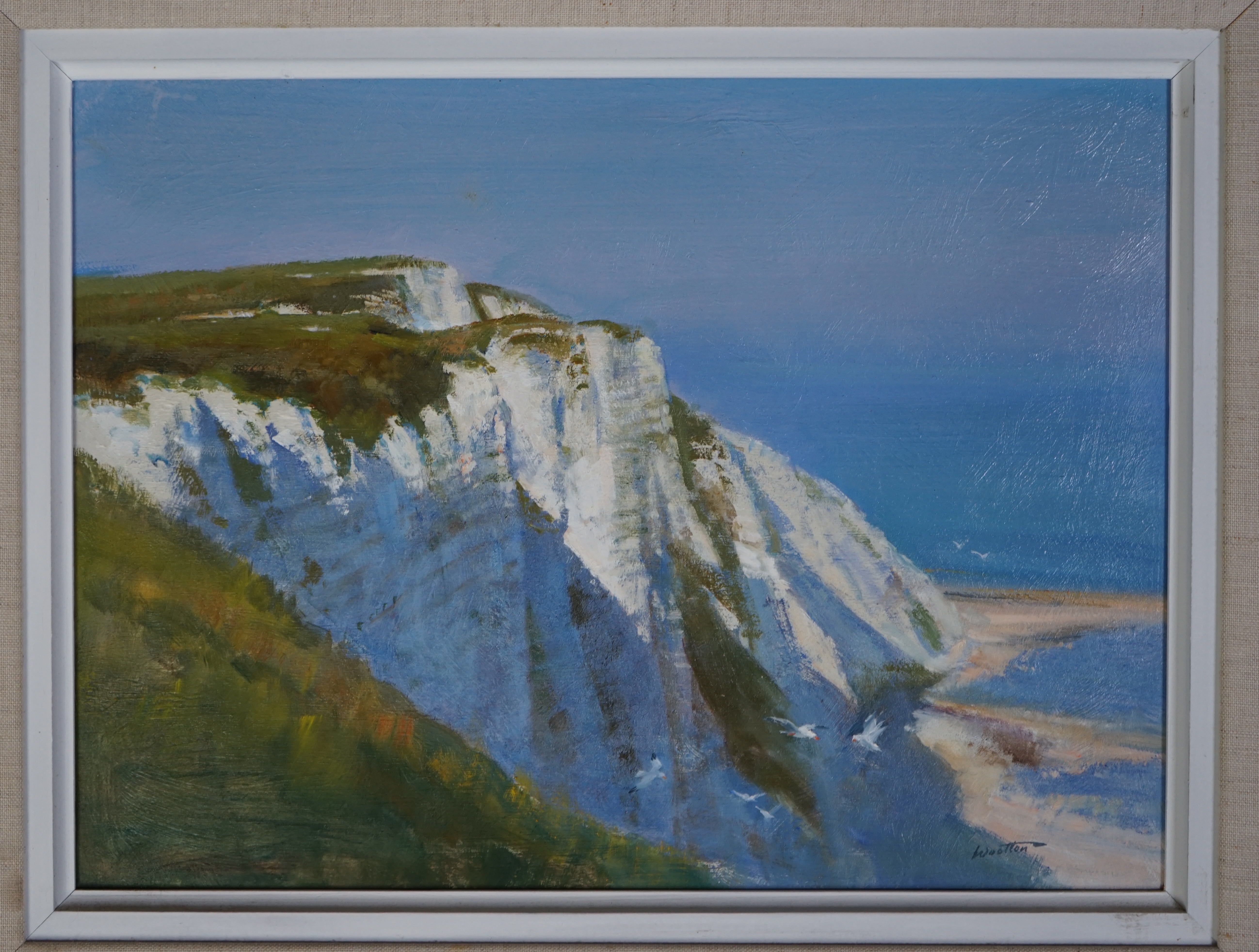 Frank Wootton (English, 1914-1998), Beachy Head, oil on board, 30 x 40cm